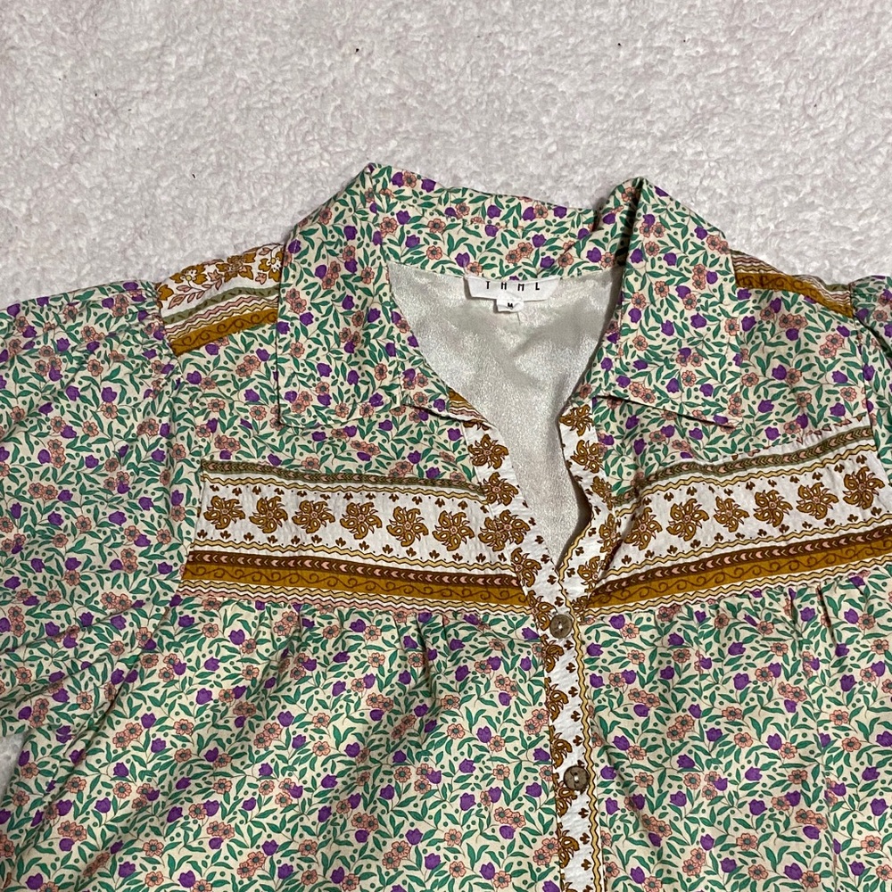 THML Floral women’s size medium  Dress adorable lined with slip NWOT - Picture 3 of 16